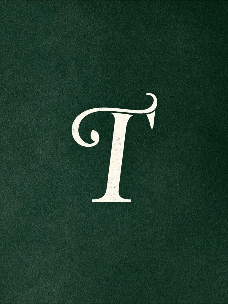Decorative T Typography Print. poster — typography art