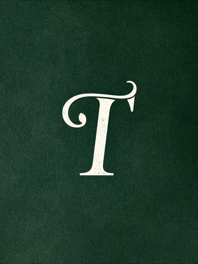 Decorative T Typography Print. poster
