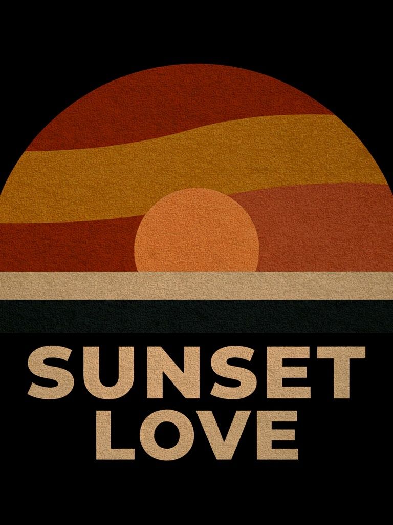 Sunset Love Typography Poster. poster detail