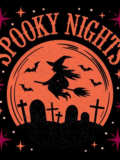 Spooky Nights Typography Poster. poster