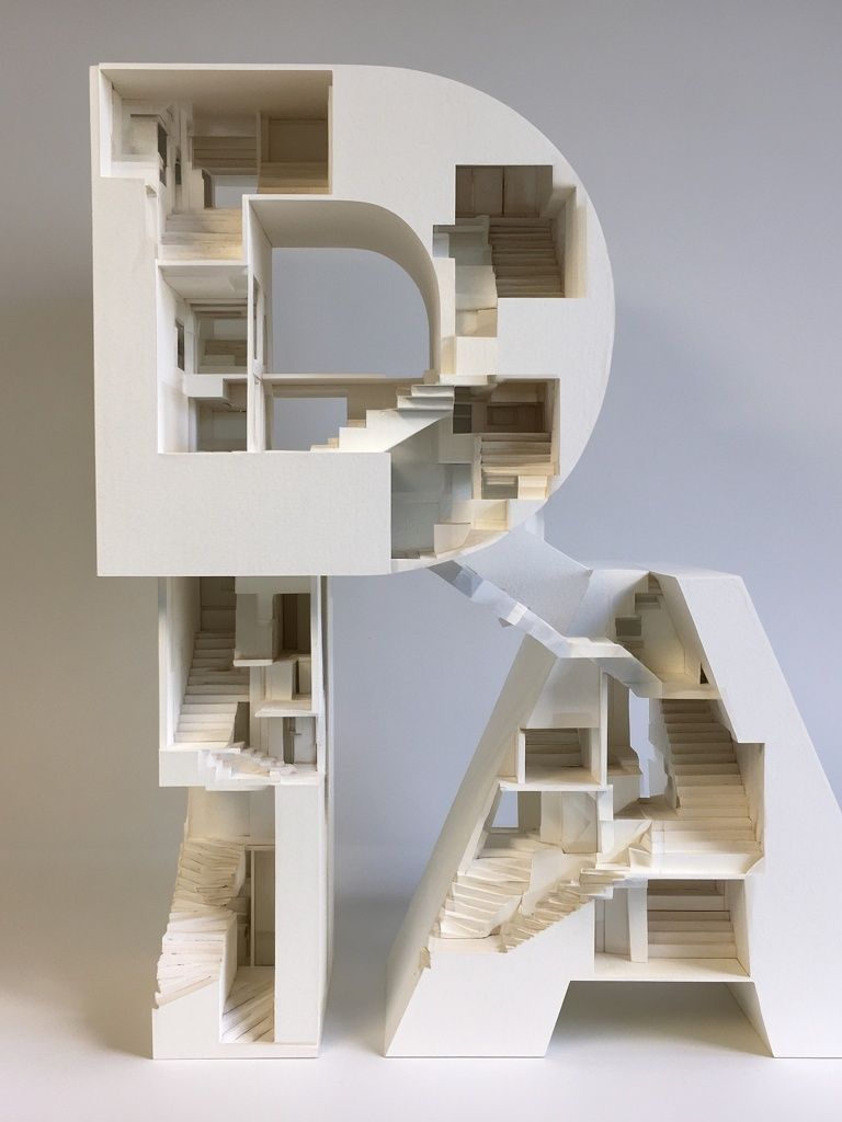 Architectural Letter R Poster. poster — typography art
