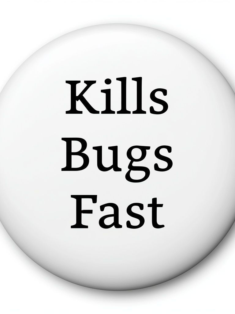 Kills Bugs Fast Typography Poster. poster — typography art