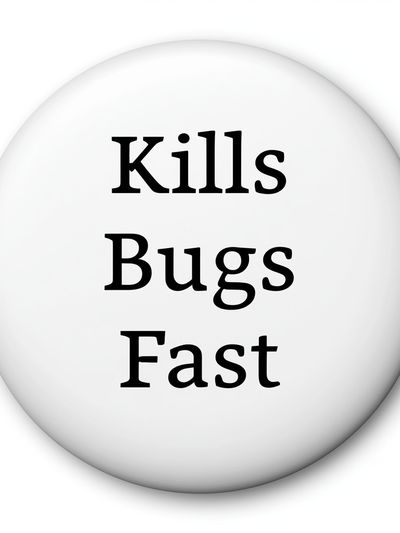 Kills Bugs Fast Typography Poster.