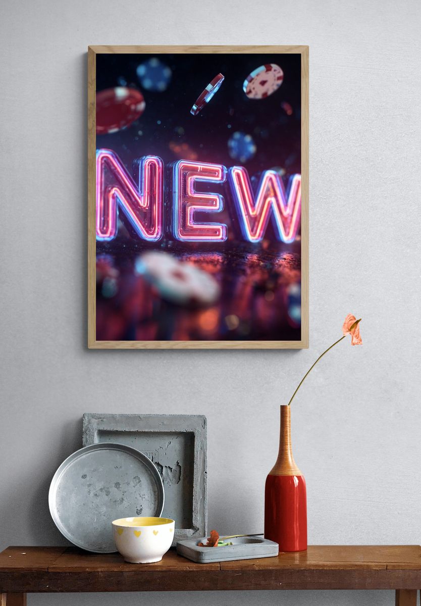 Neon New Typography Poster. — room view 3