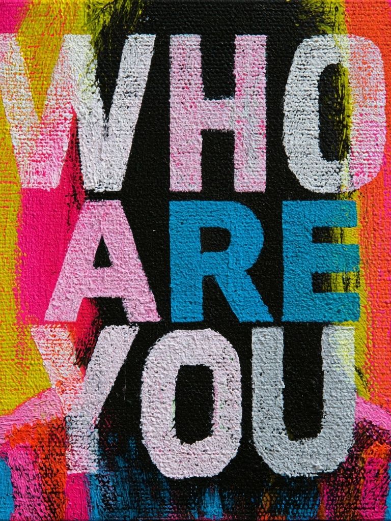 Who Are You Typography Poster. poster — typography art