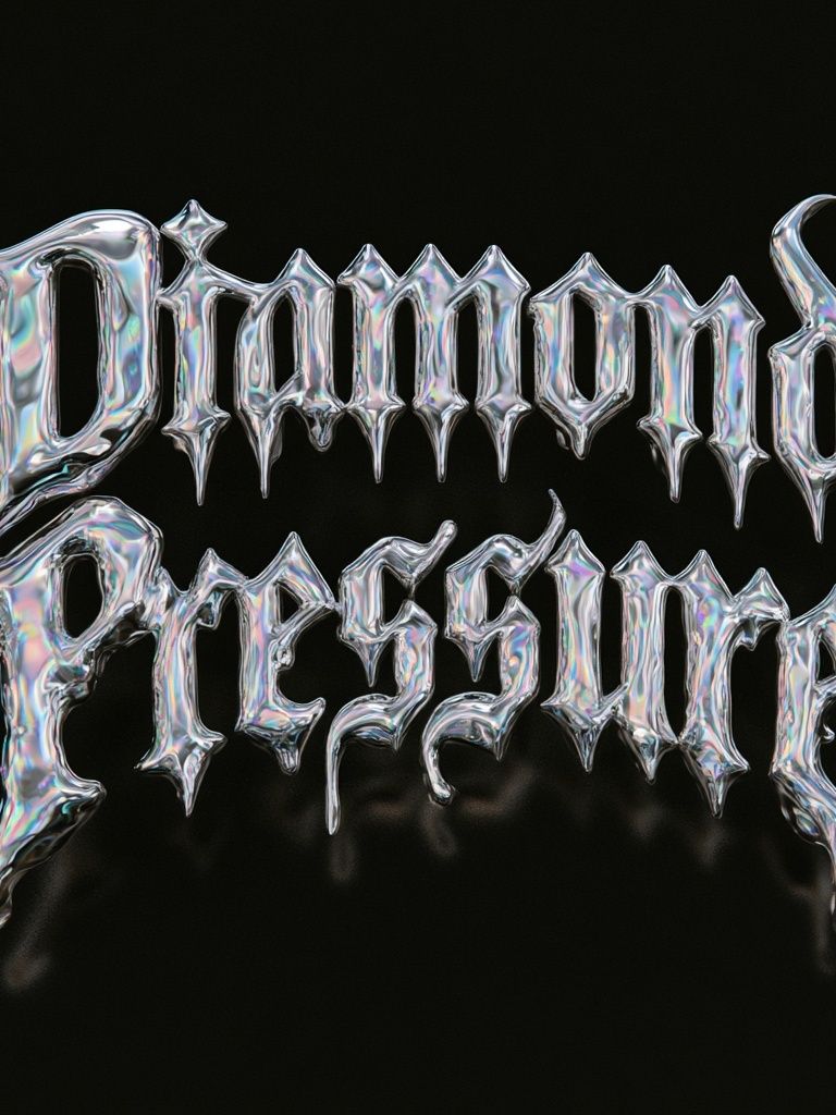 Diamond Pressure Typography Poster. poster detail