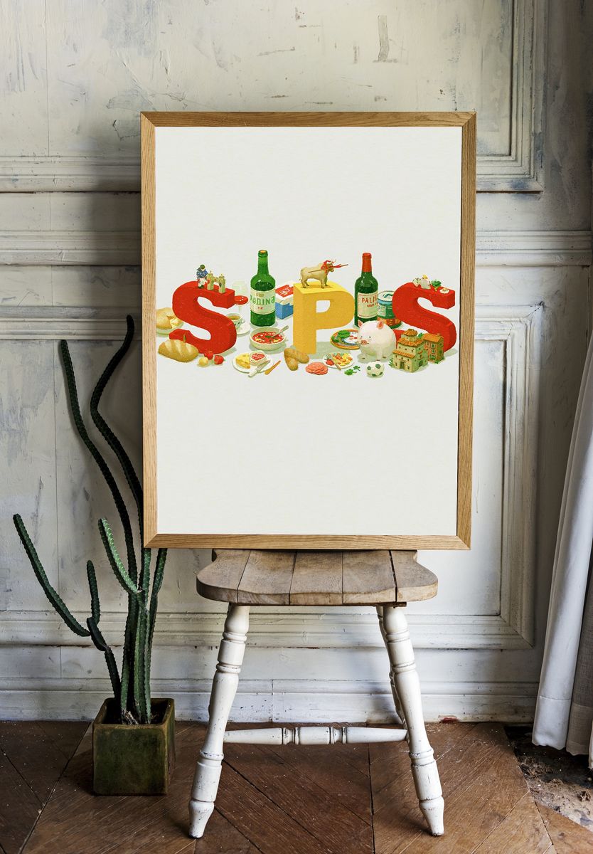 Still Life S P S Typography Poster. — room view 1