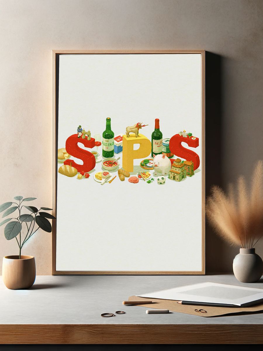 Still Life S P S Typography Poster. — room view 2