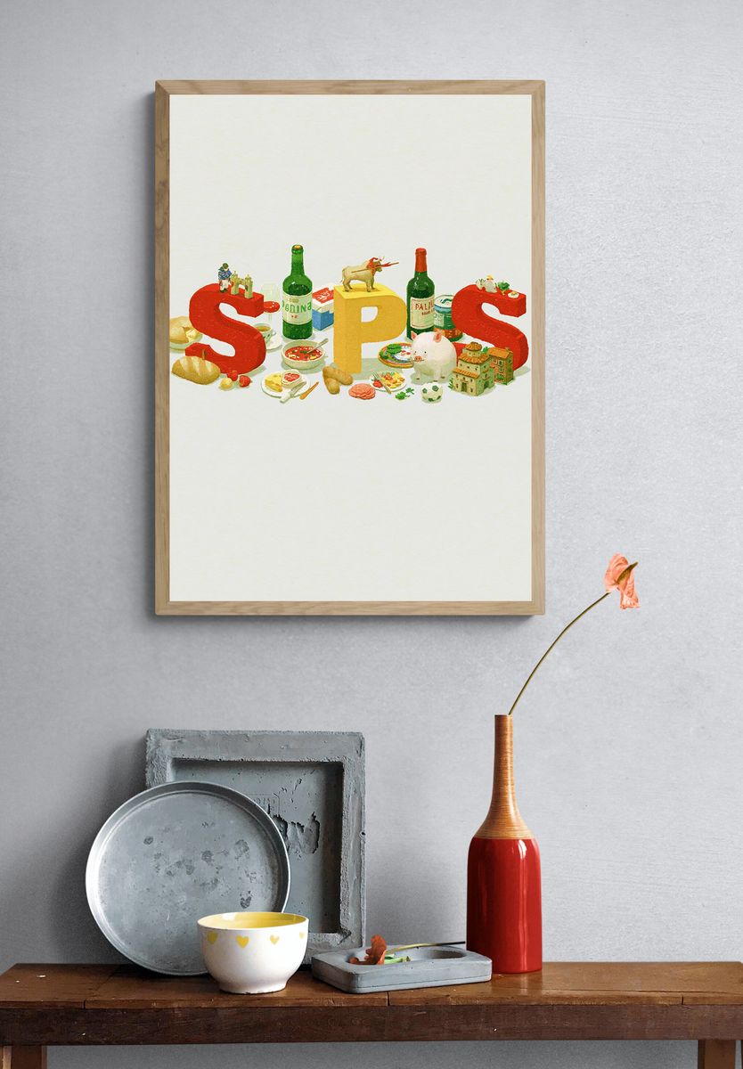 Still Life S P S Typography Poster. — room view 3