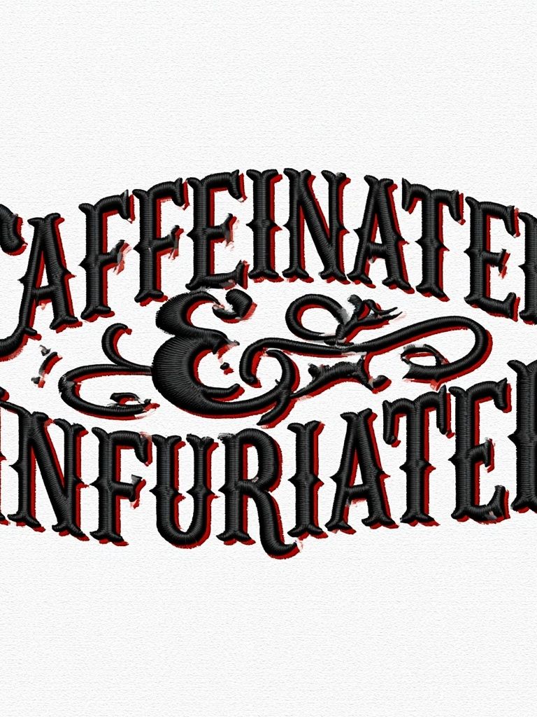 Caffeinated & Infuriated Typography Poster. poster — typography art