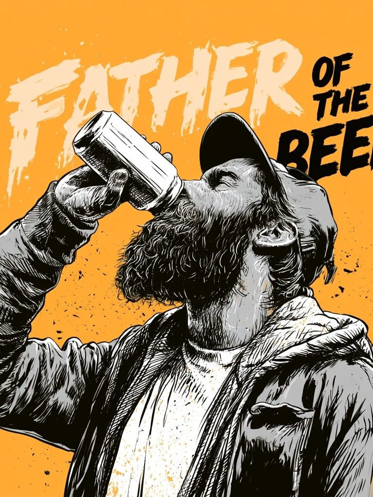 Father of the Beer Typography Poster. poster detail