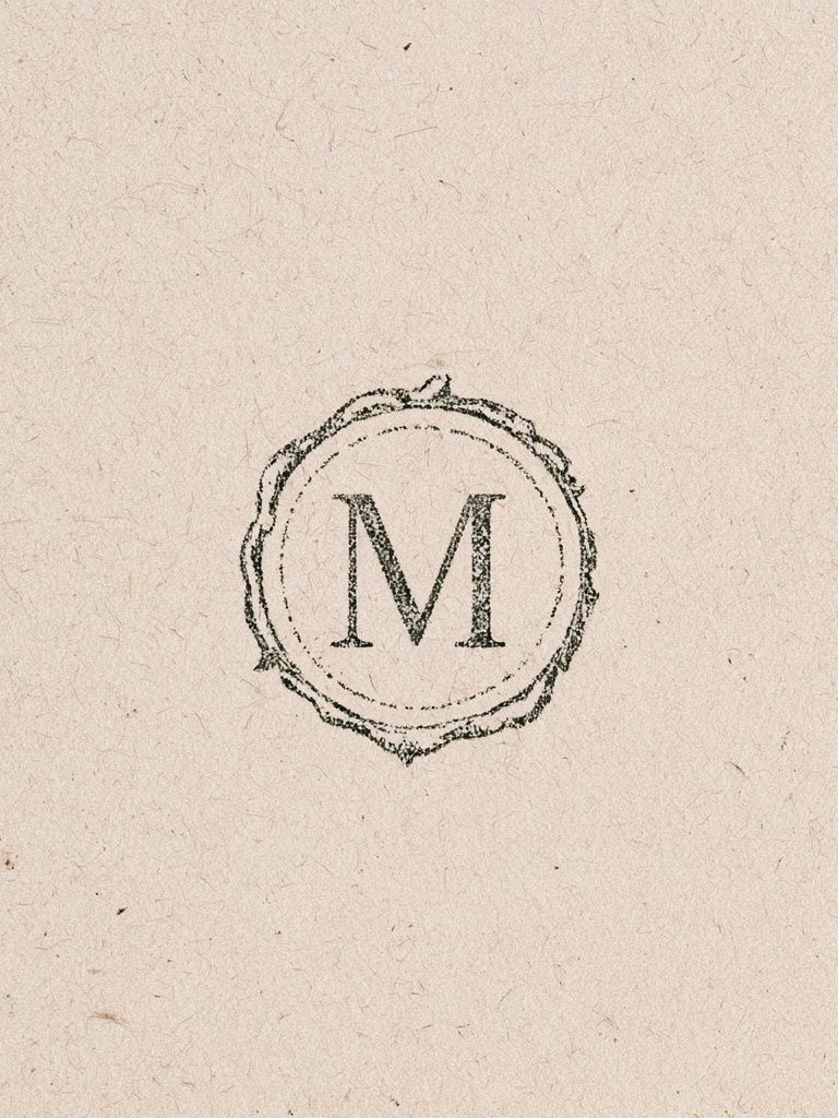 Monogram M Vintage Typography Poster. poster — typography art