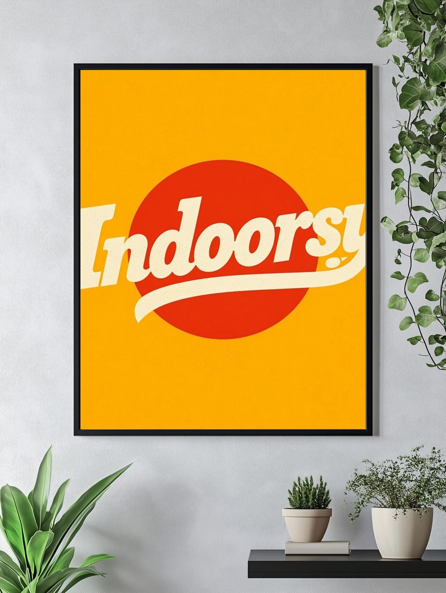 Indoorsy Retro Typography Poster. — room view 4
