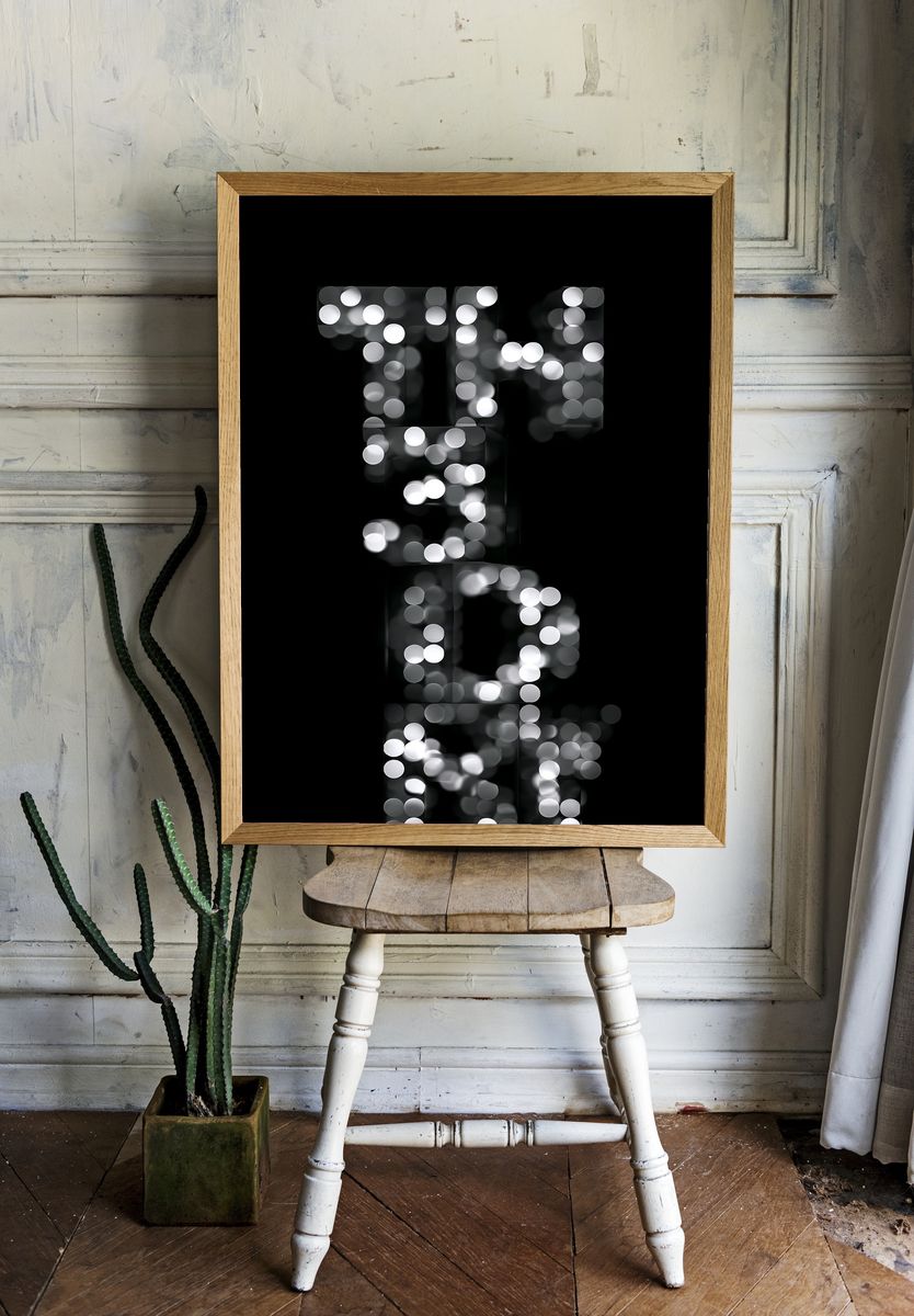 TIHE Hoii Typography Poster. — room view 1