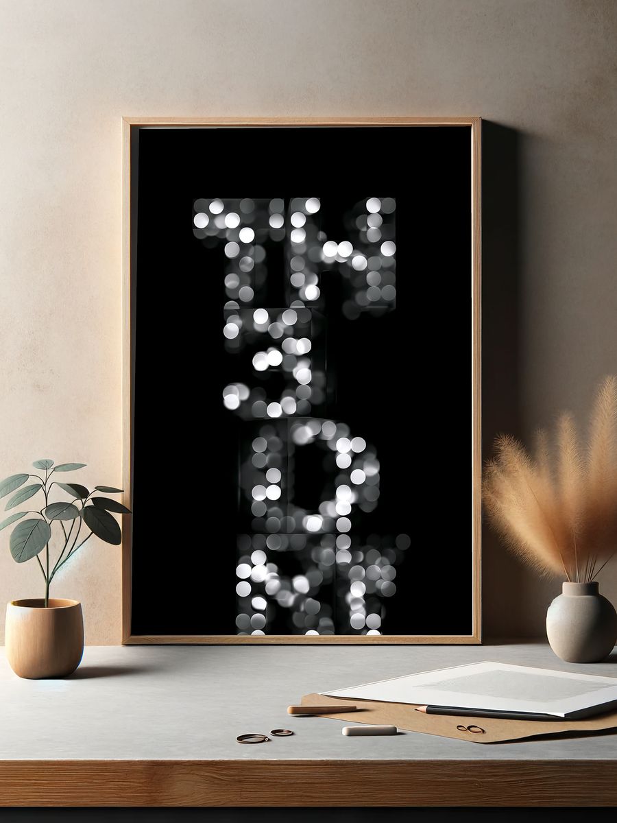TIHE Hoii Typography Poster. — room view 2