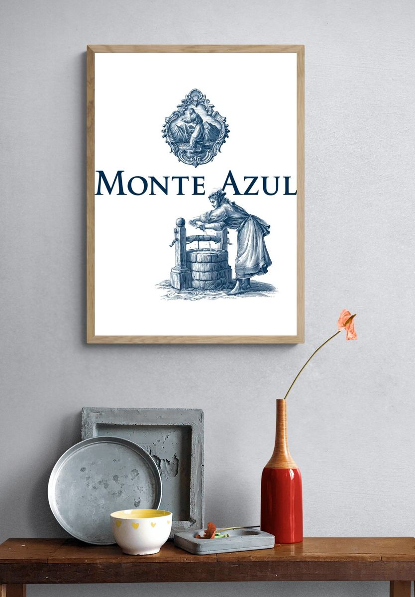 Monte Azul Vintage Typography Poster. — room view 3