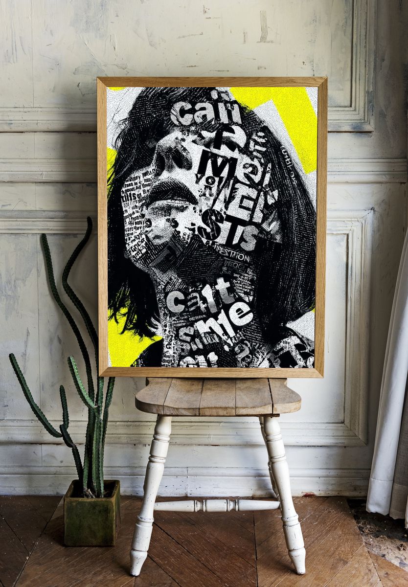 Bold Typography Portrait Poster. — room view 1