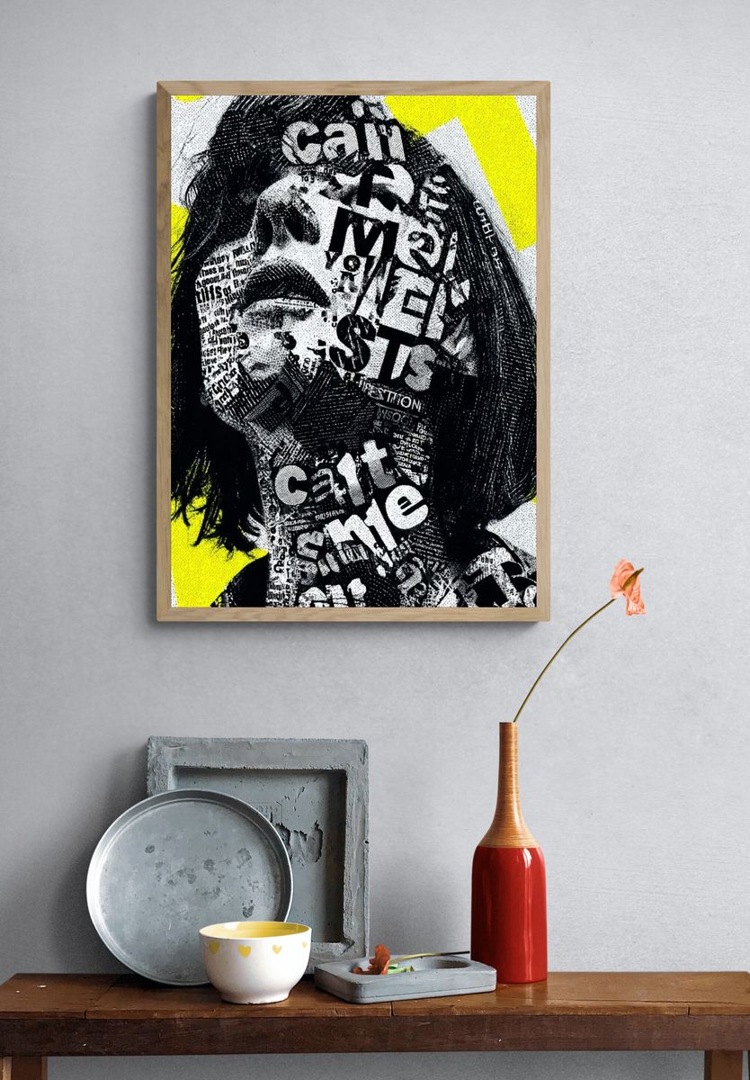 Bold Typography Portrait Poster. — room view 3