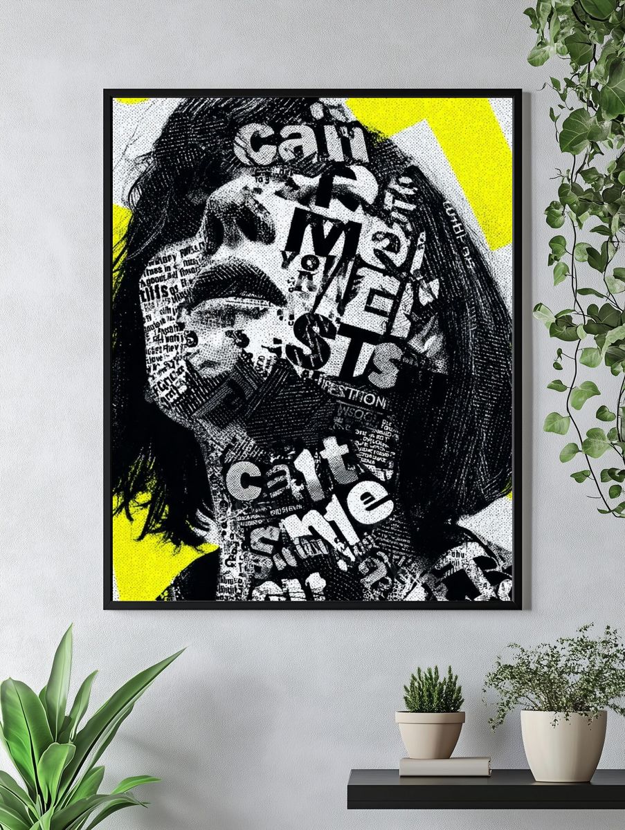 Bold Typography Portrait Poster. — room view 4
