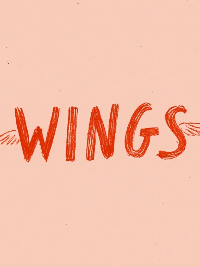 Wings Typography Poster. poster — typography art