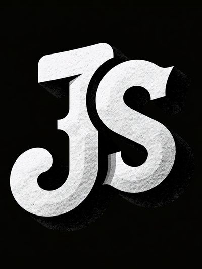 Monogram JS Typography Poster. poster