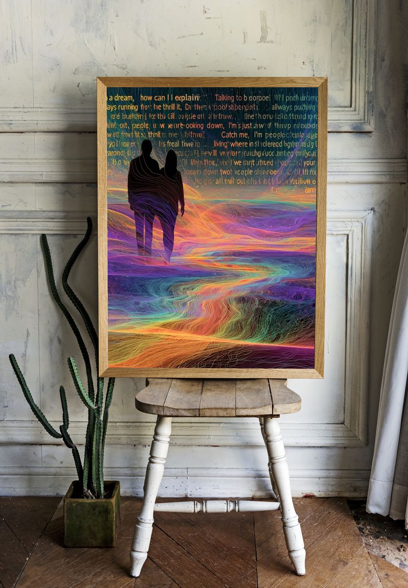 Dream Walk Typography Poster. — room view 1