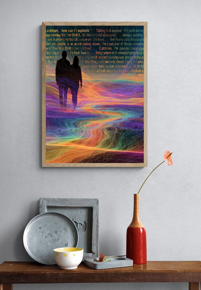 Dream Walk Typography Poster. — room view 3