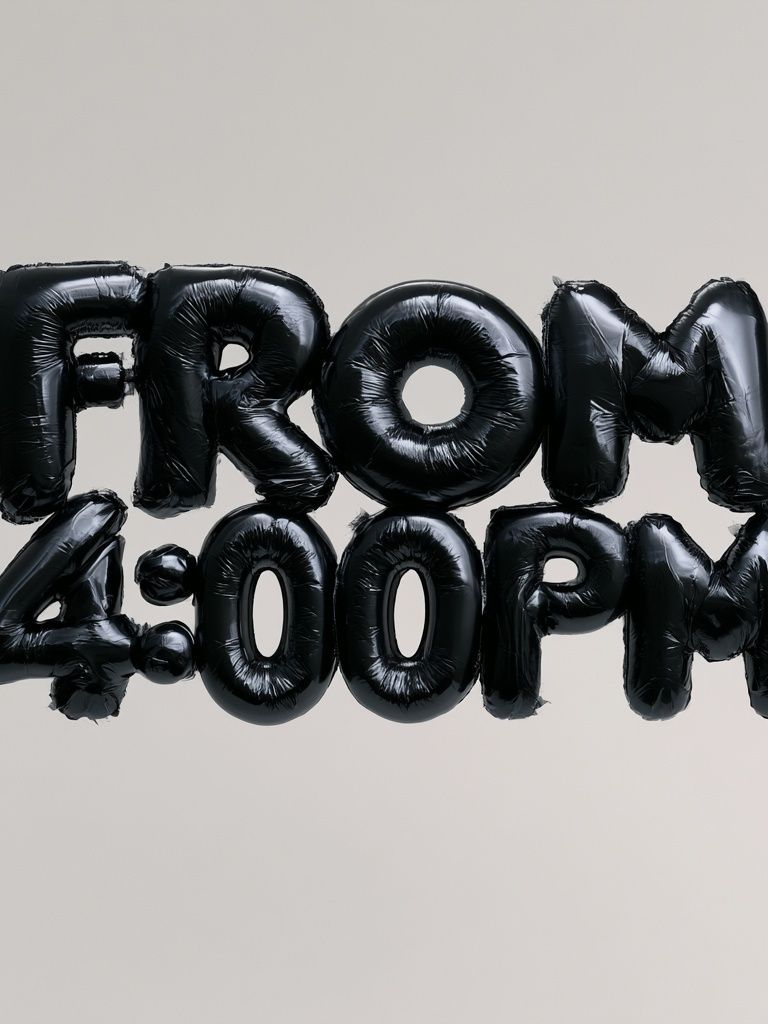 From 4:00 PM Typography Poster. poster detail