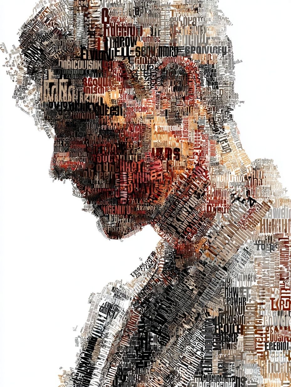 Typographic Portrait Poster. poster detail
