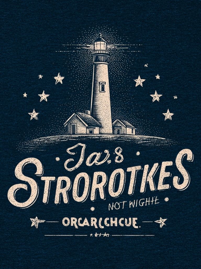 Lighthouse Typography Poster. poster — typography art