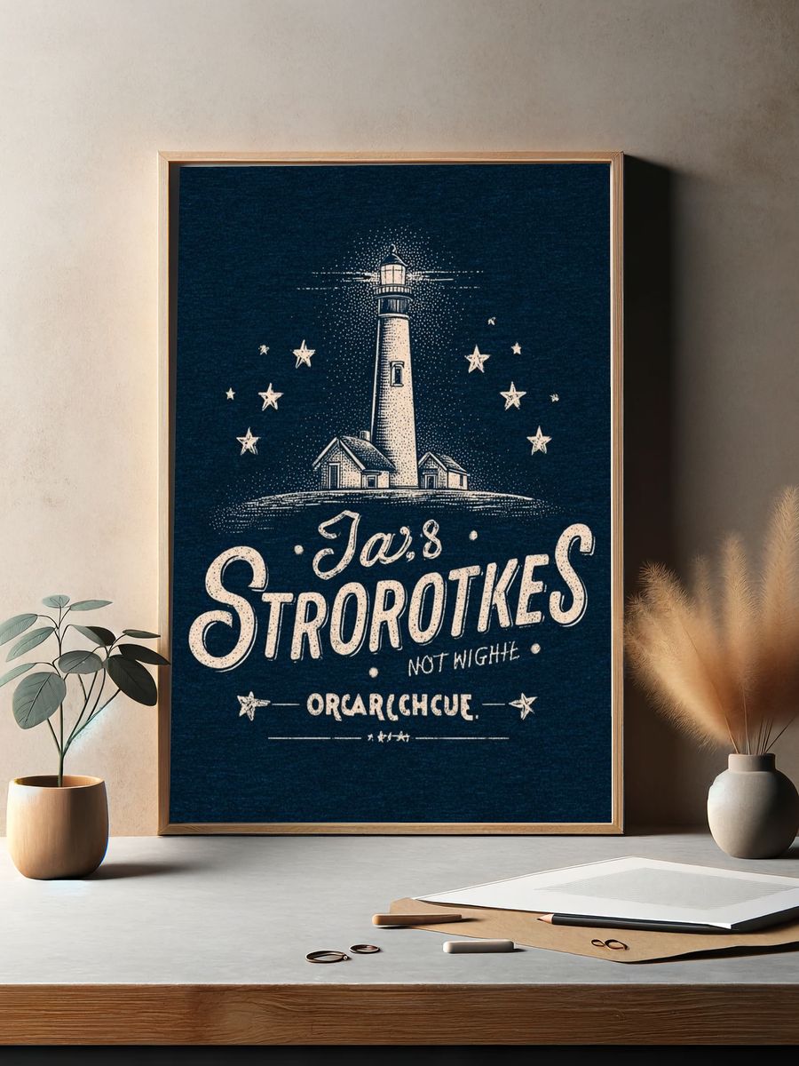 Lighthouse Typography Poster. — room view 2