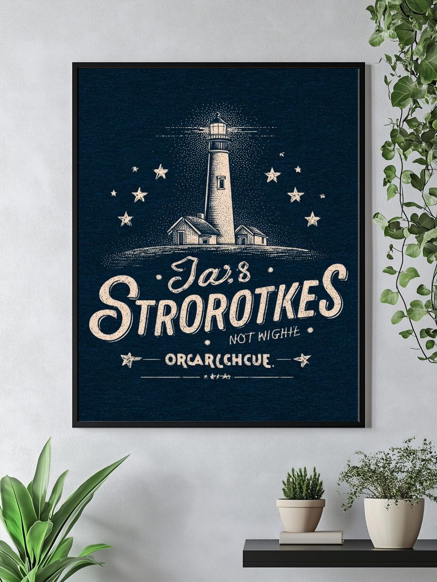Lighthouse Typography Poster. — room view 4