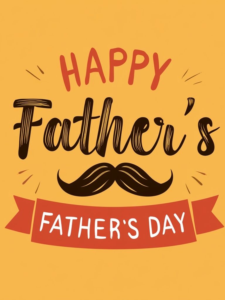 Happy Father's Day Typography Poster. poster detail