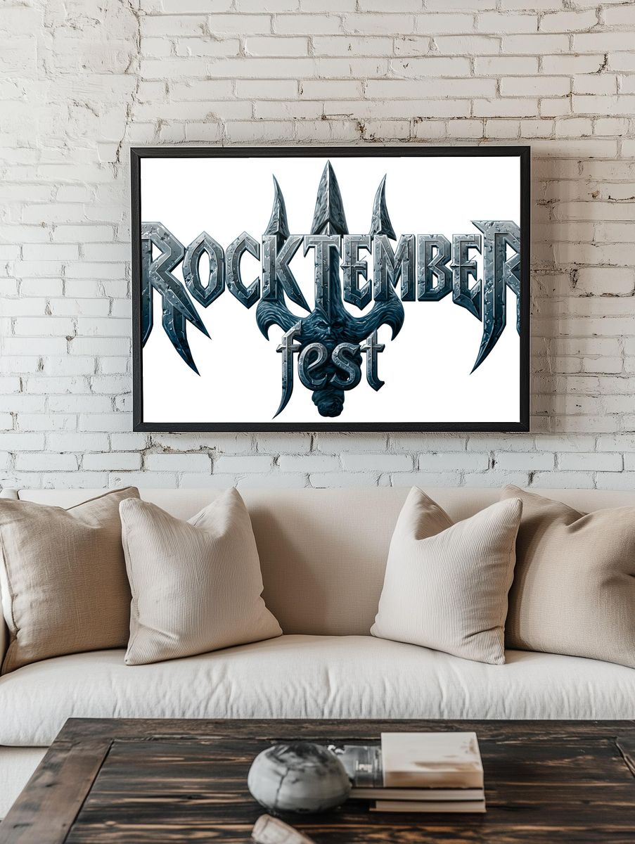 Rocktember Test Typography Poster. — room view 1