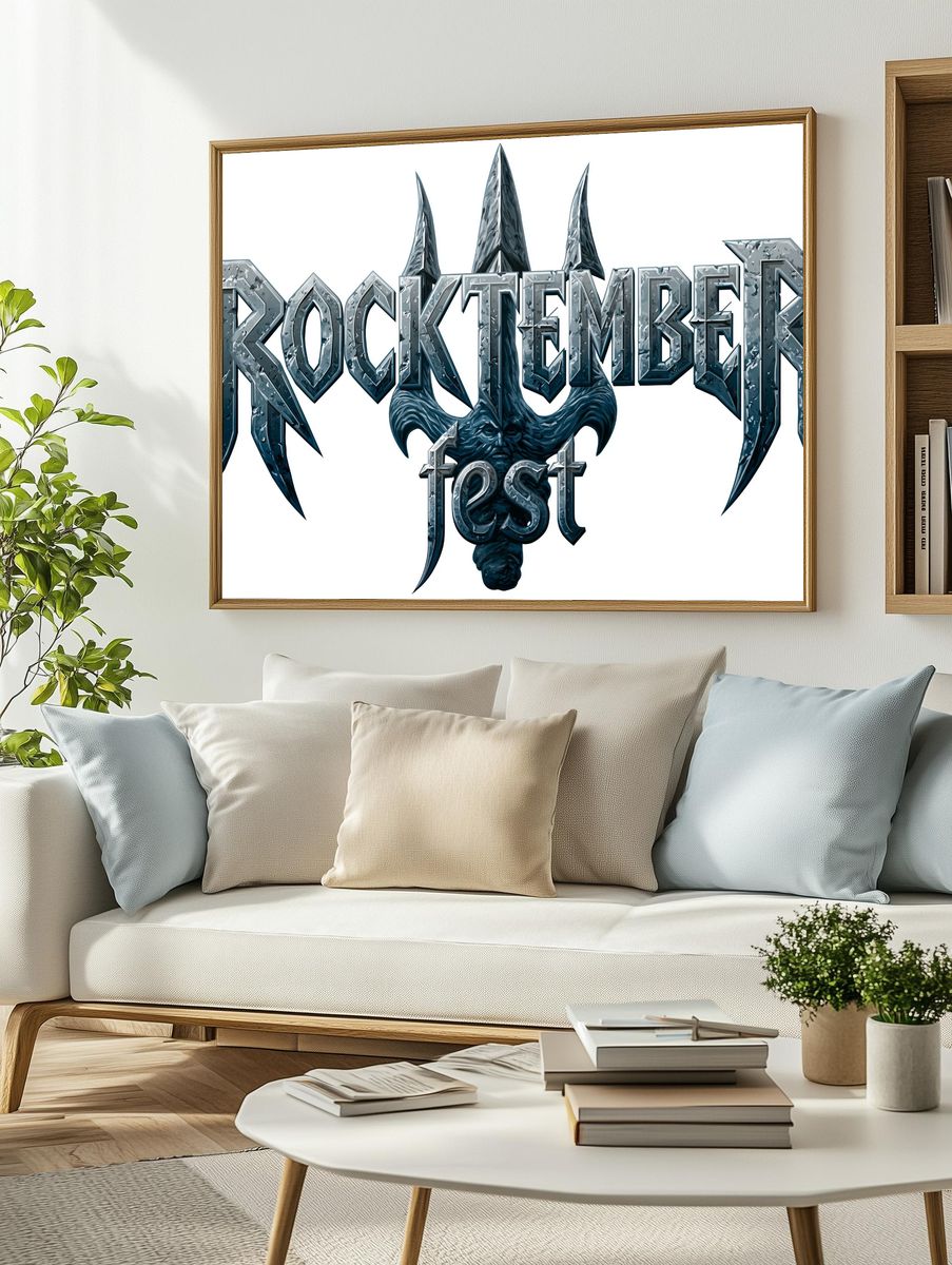 Rocktember Test Typography Poster. — room view 2