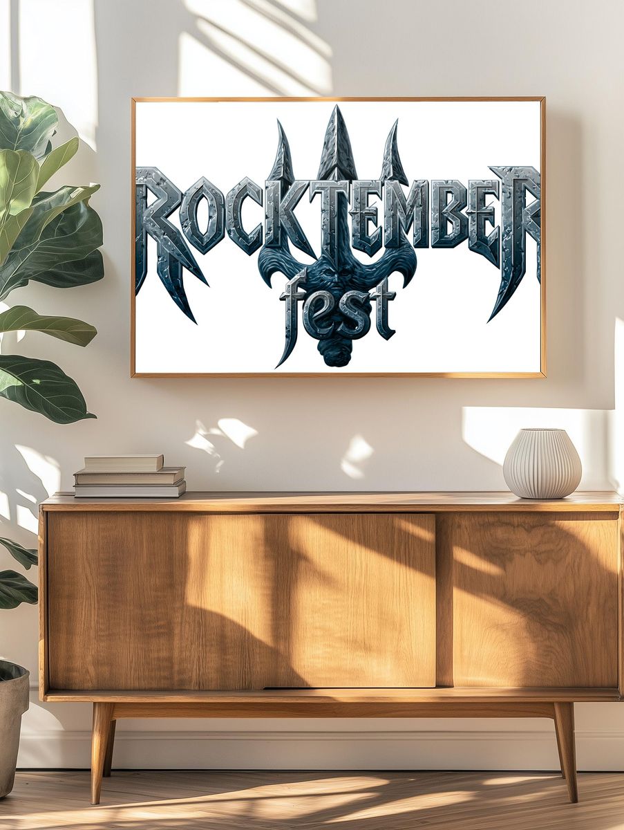 Rocktember Test Typography Poster. — room view 3