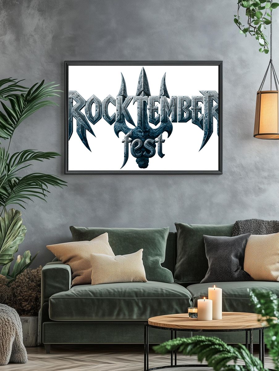 Rocktember Test Typography Poster. — room view 4