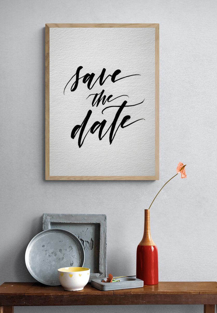 Save the Date — Typography Print. — room view 3
