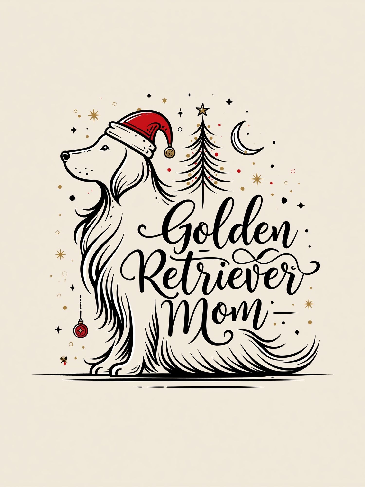 Golden Retriever Mom Typography Poster. poster detail