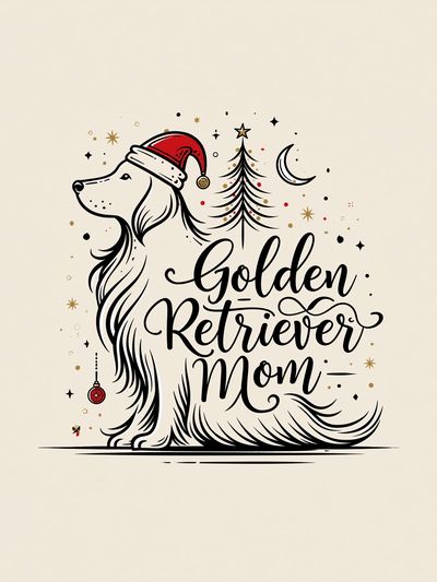 Golden Retriever Mom Typography Poster. poster