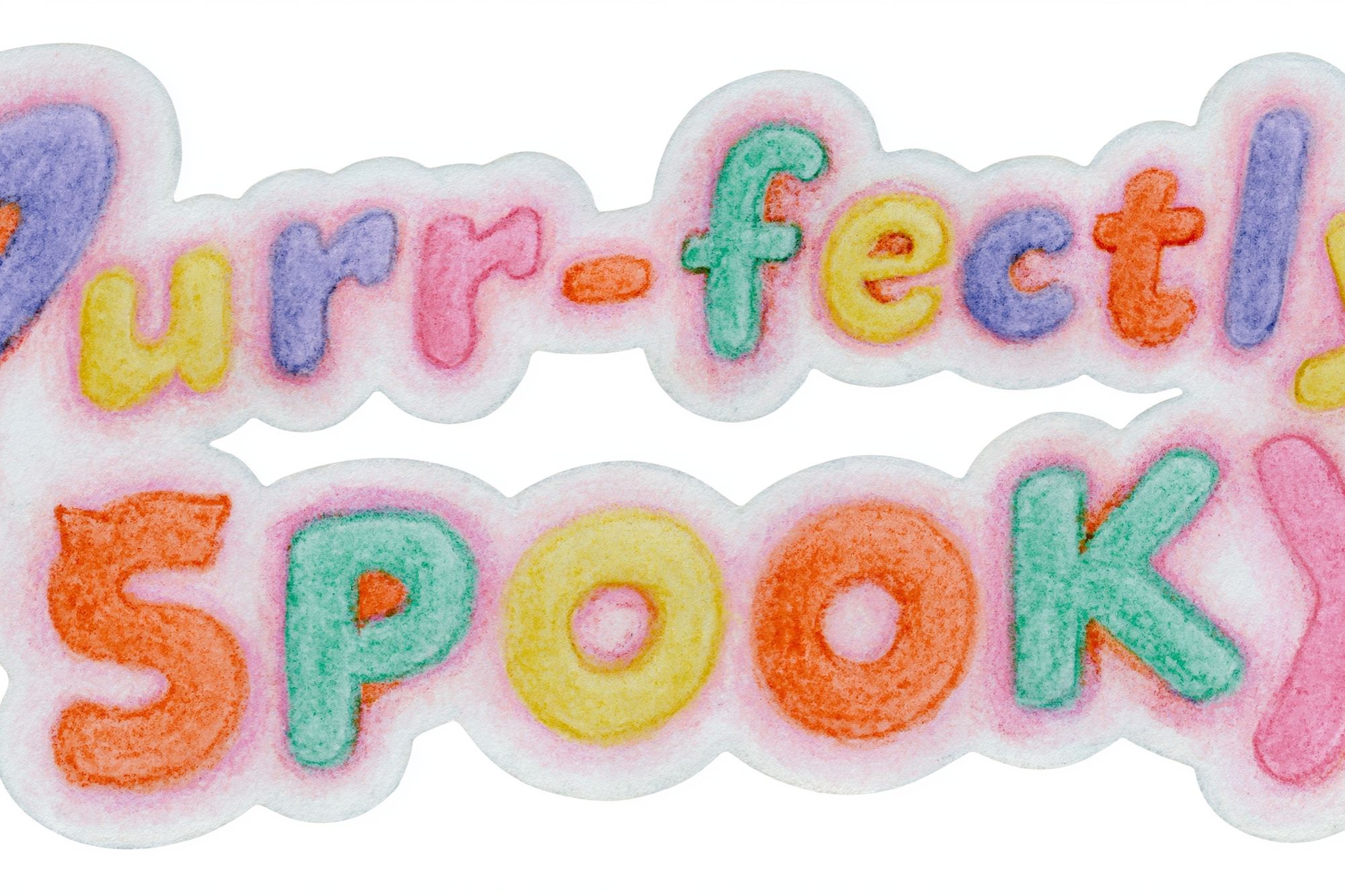 Purr-fectly Spooky Typography Poster. poster — typography art