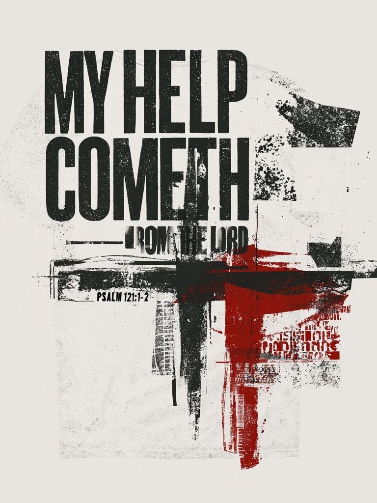 My Help Cometh Typography Poster. poster — typography art