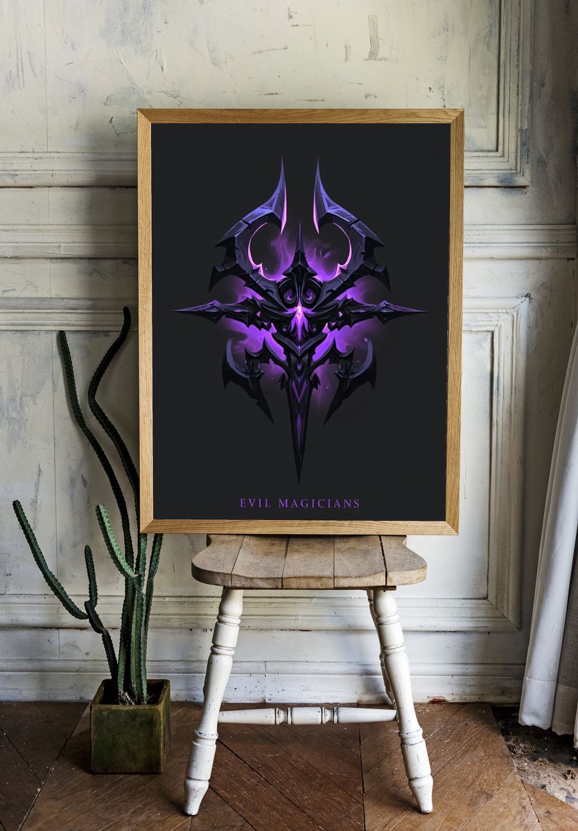 Evil Magicians Typography Poster. — room view 1