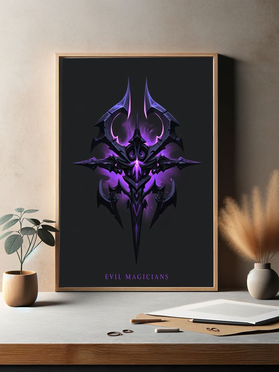 Evil Magicians Typography Poster. — room view 2