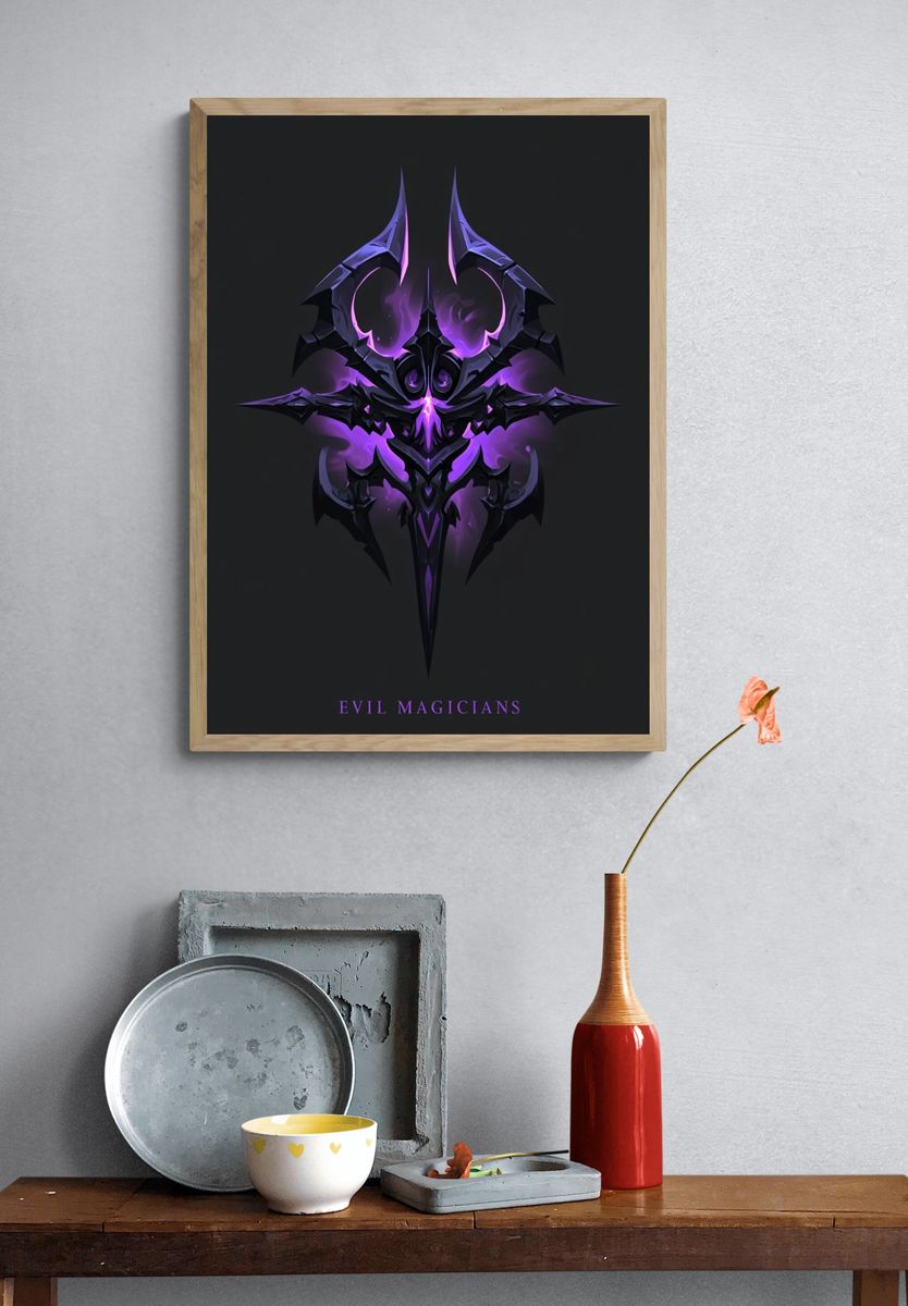 Evil Magicians Typography Poster. — room view 3