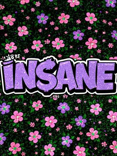 Insane Floral Typography Poster. poster