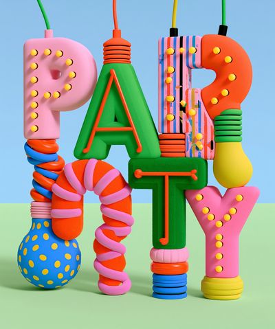 Playful 3D Alphabet Poster. poster