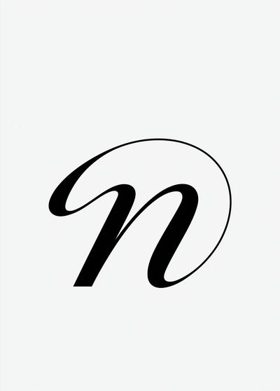 Minimalist Script N Poster.