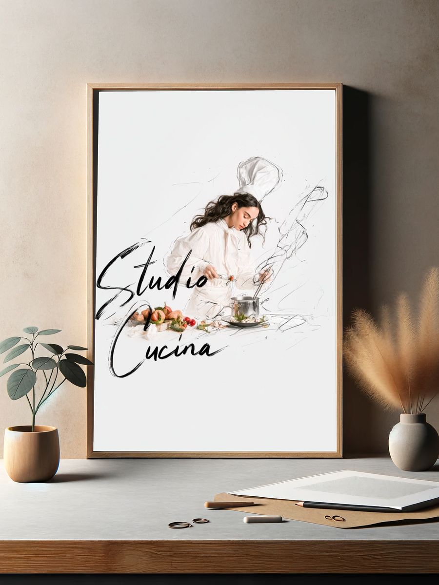 Studio Cucina Typography Poster. — room view 2