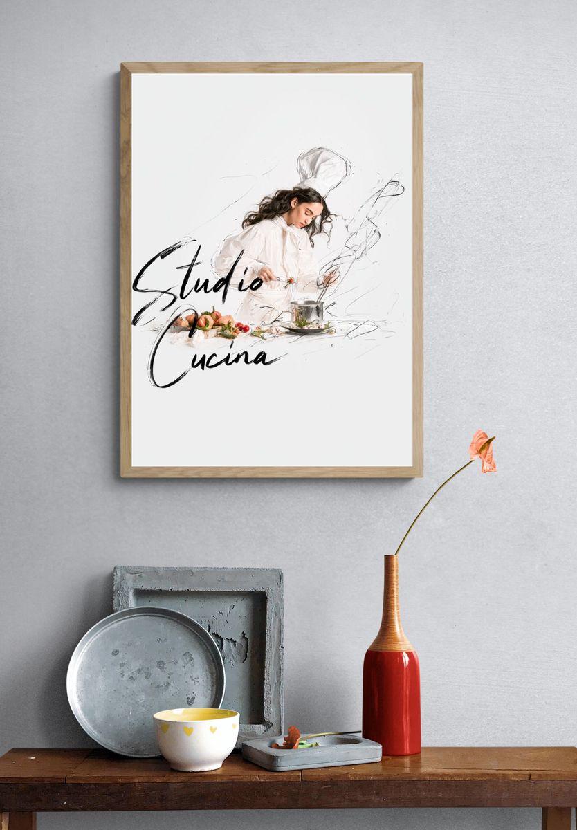 Studio Cucina Typography Poster. — room view 3